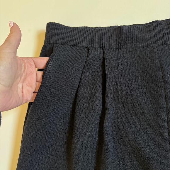 St. John Basics Black Santana Knit Pull On Pants SZ 12 Vintage Capsule Wardrobe - Picture 4 of 13